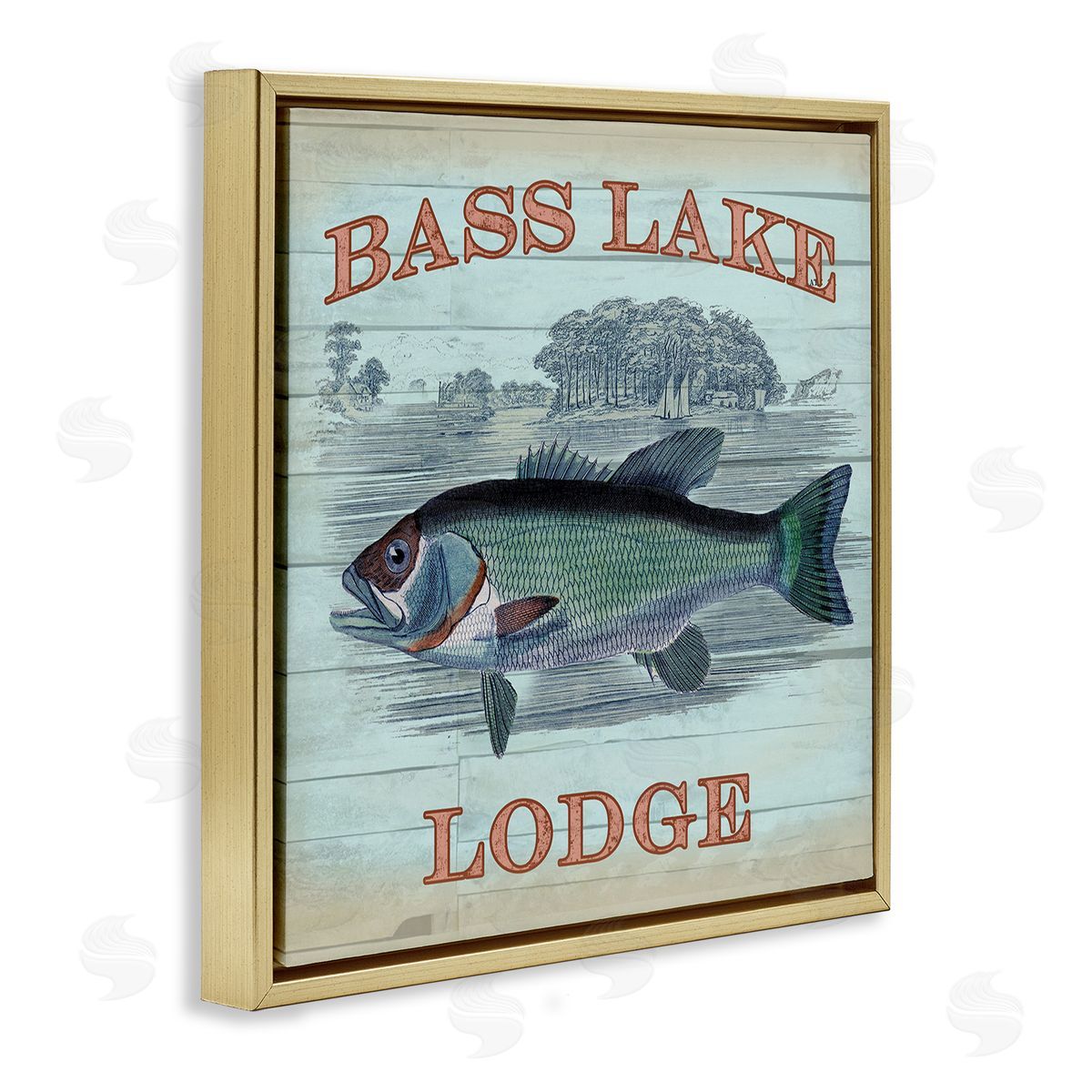 Lula Bijoux & co. Bass Lake Lodge Canvas Wall Art Print