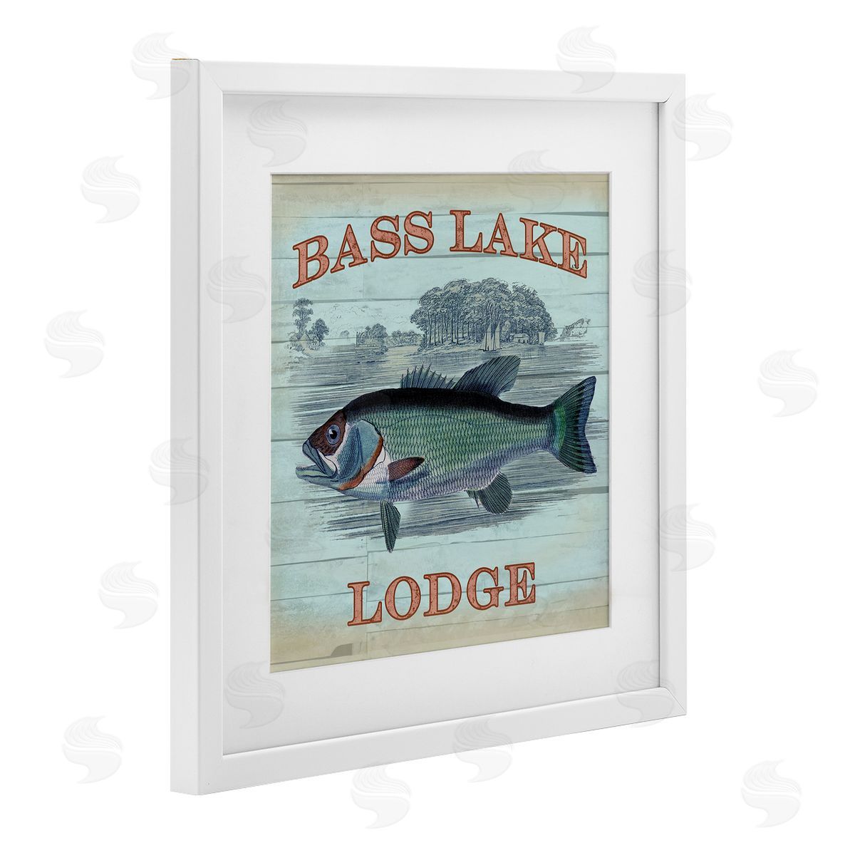 Lula Bijoux & co. Bass Lake Lodge Canvas Wall Art Print
