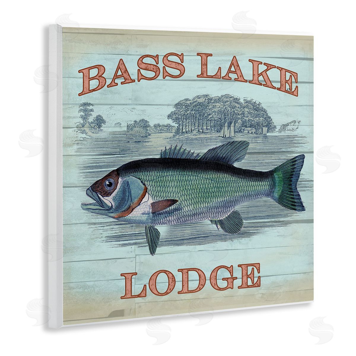 Lula Bijoux & co. Bass Lake Lodge Canvas Wall Art Print
