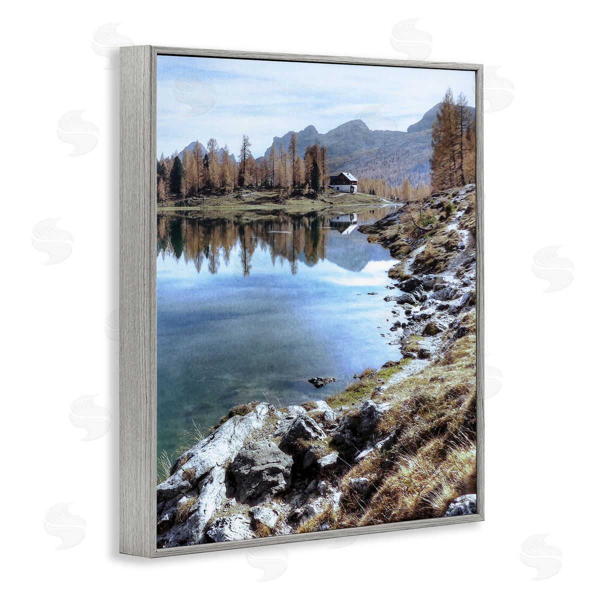 Marcus Prime Lake Cabin Forest Landscape Canvas Wall Art Print
