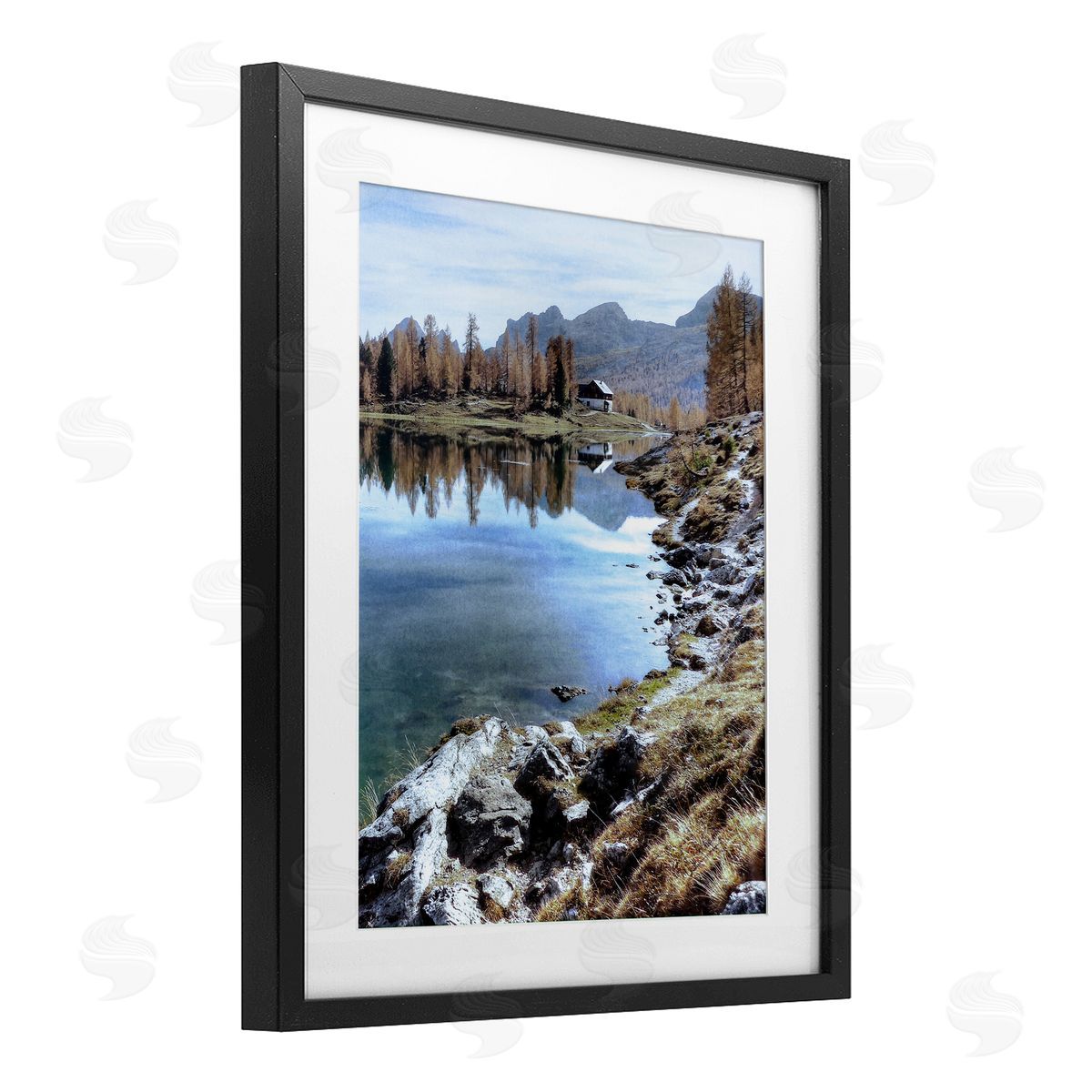 Marcus Prime Lake Cabin Forest Landscape Canvas Wall Art Print
