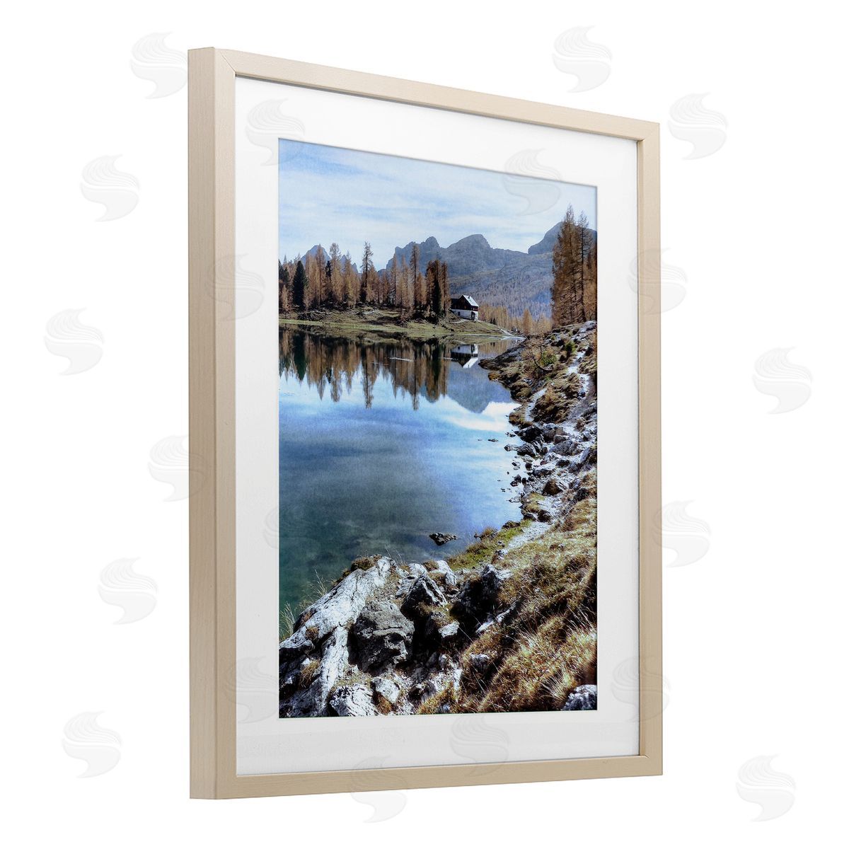Marcus Prime Lake Cabin Forest Landscape Canvas Wall Art Print