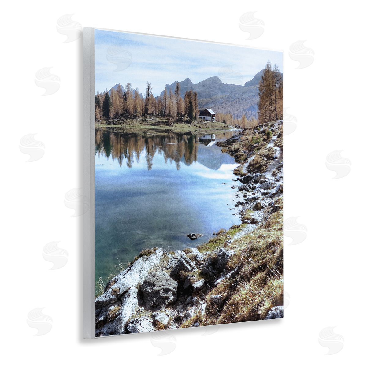 Marcus Prime Lake Cabin Forest Landscape Canvas Wall Art Print