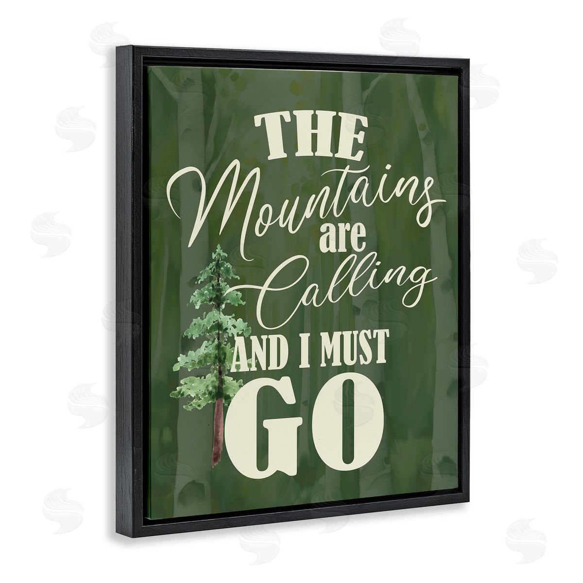 Kim Allen Mountains Calling Forest Green Canvas Wall Art Print
