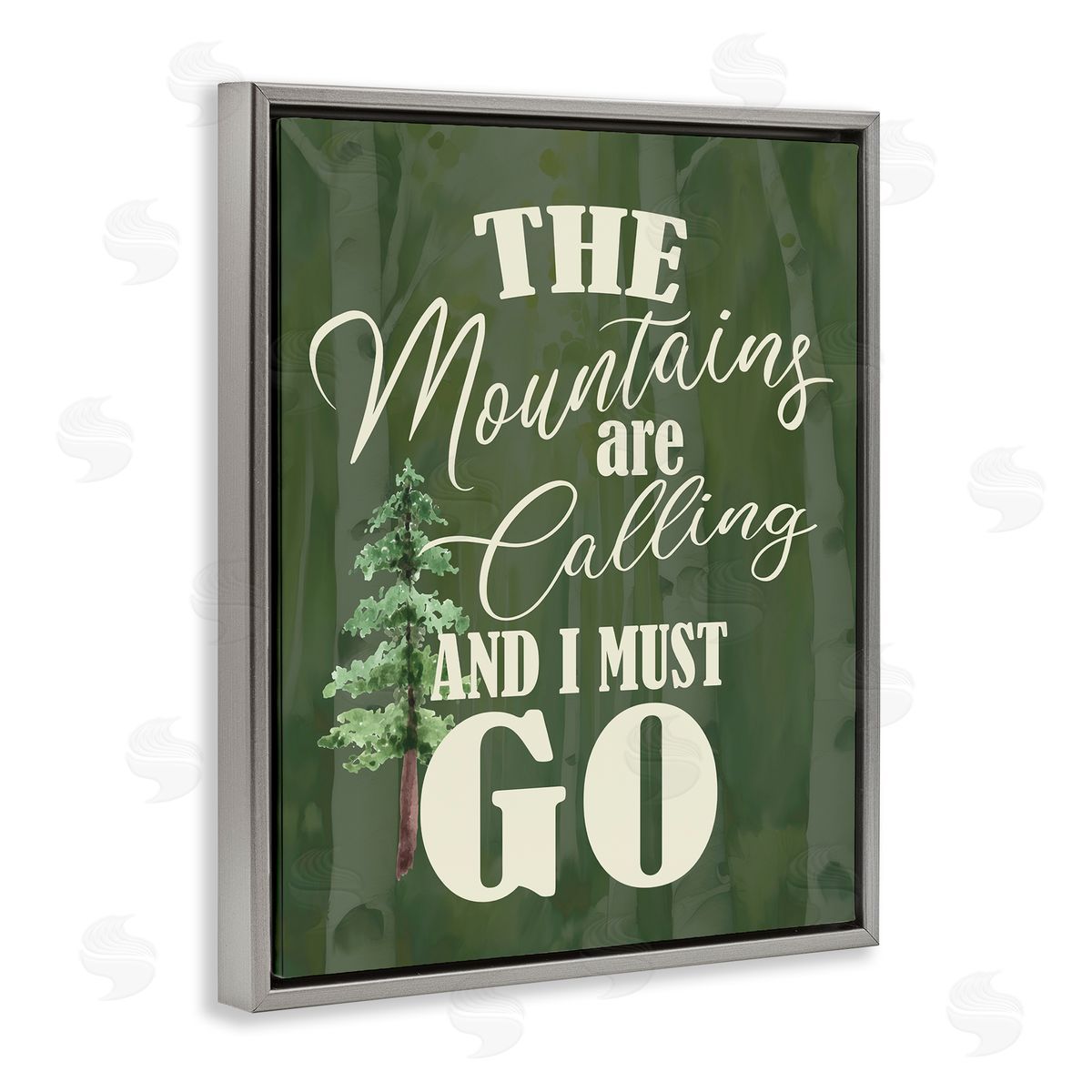 Kim Allen Mountains Calling Forest Green Canvas Wall Art Print