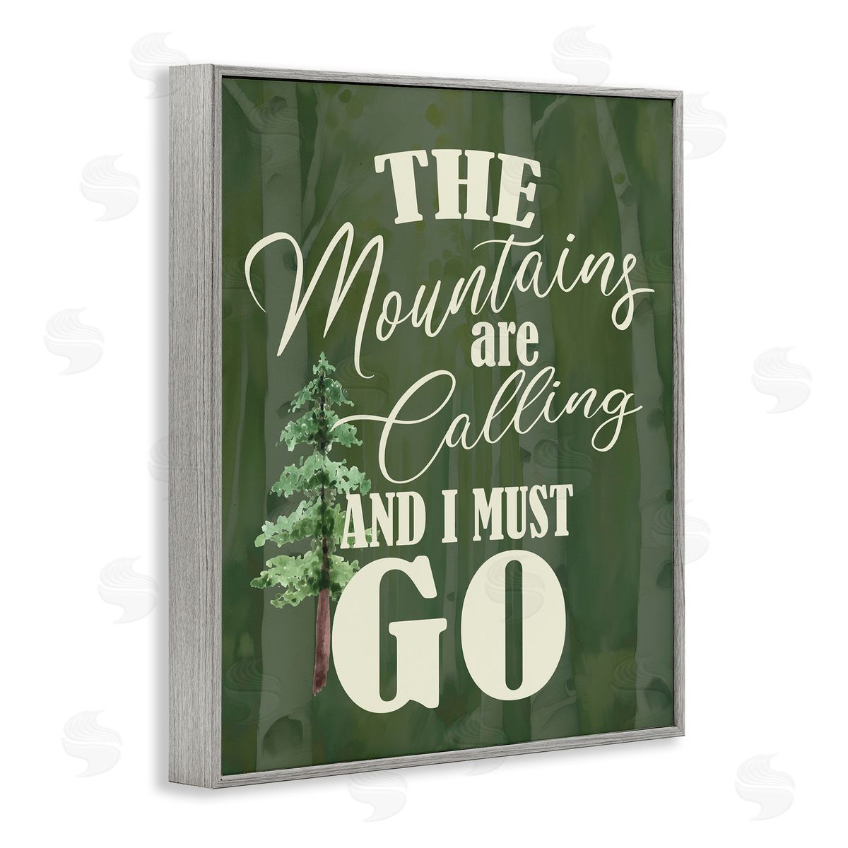 Kim Allen Mountains Calling Forest Green Canvas Wall Art Print