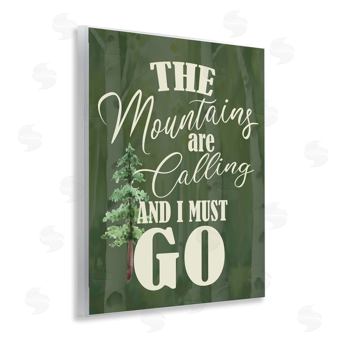Kim Allen Mountains Calling Forest Green Canvas Wall Art Print