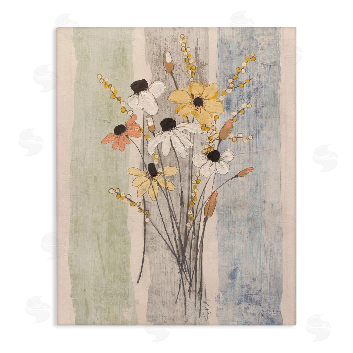 Filippo Ioco Coastal Field Flowers Bundle Canvas Wall Art Print