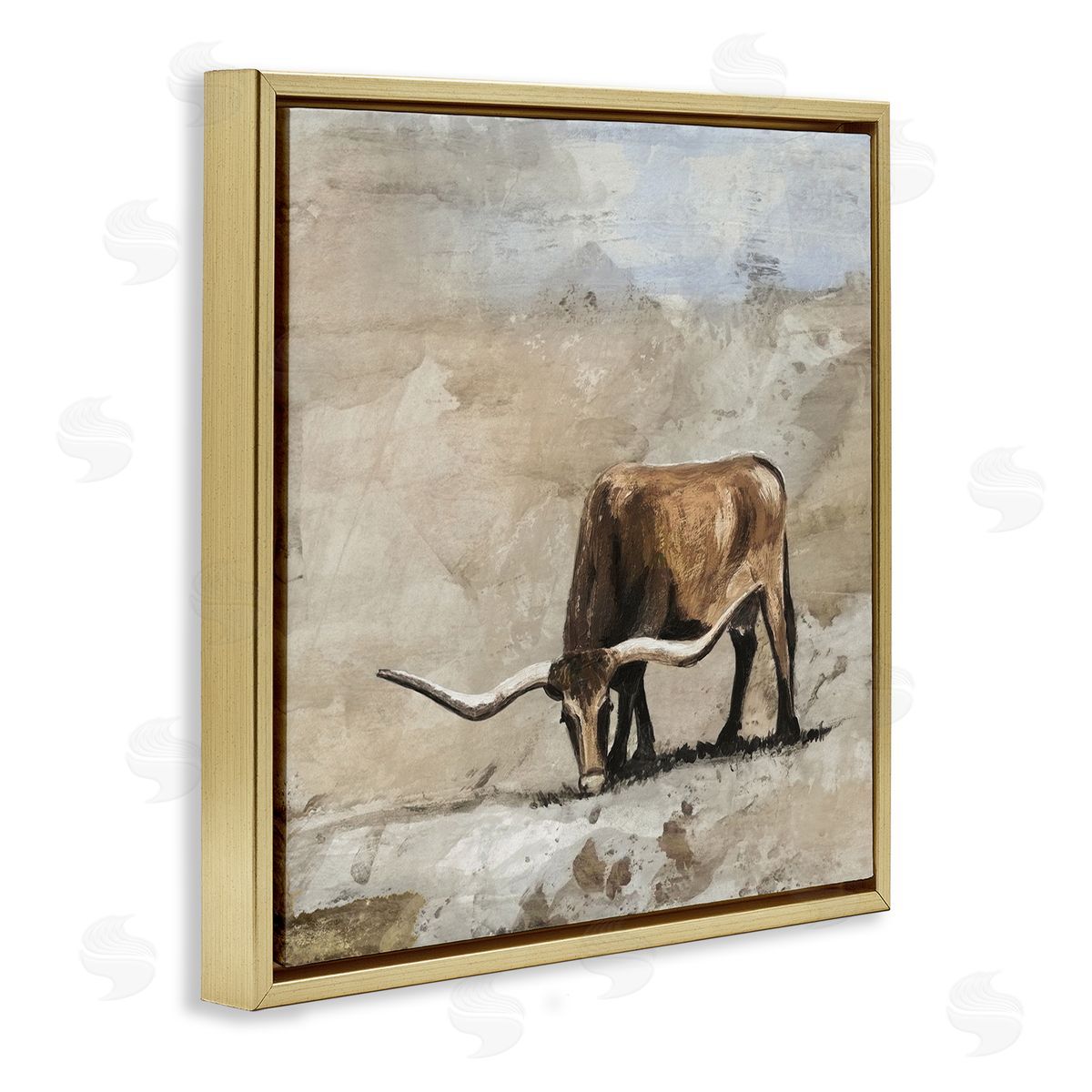 Errico & Slyp Logan Longhorn Cattle Canvas Wall Art Print