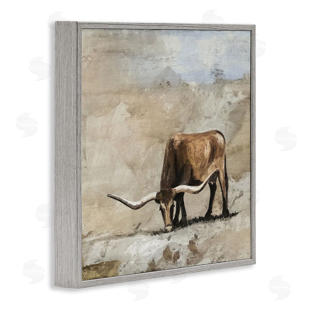 Errico & Slyp Logan Longhorn Cattle Canvas Wall Art Print