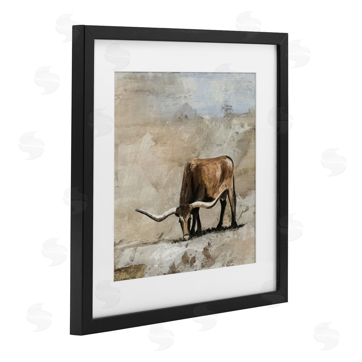 Errico & Slyp Logan Longhorn Cattle Canvas Wall Art Print