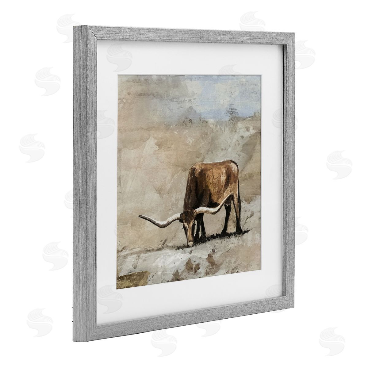 Errico & Slyp Logan Longhorn Cattle Canvas Wall Art Print