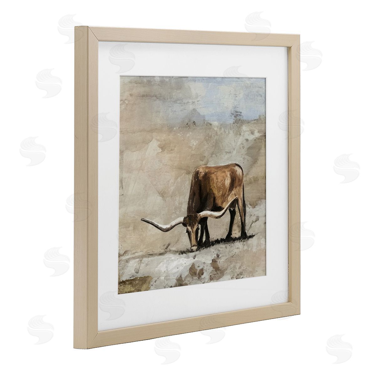 Errico & Slyp Logan Longhorn Cattle Canvas Wall Art Print