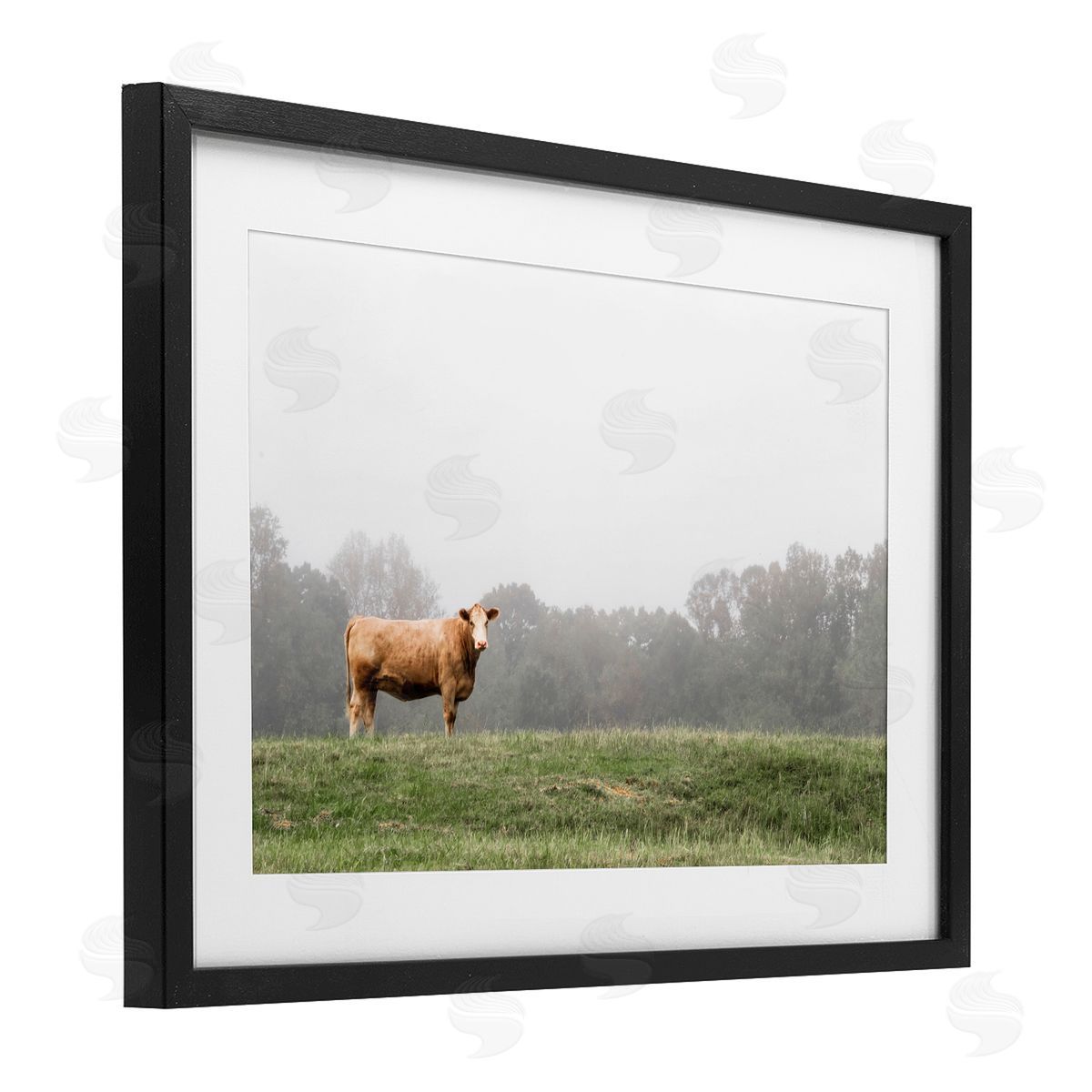 J:L Design Highland Grace Cattle Canvas Wall Art Print