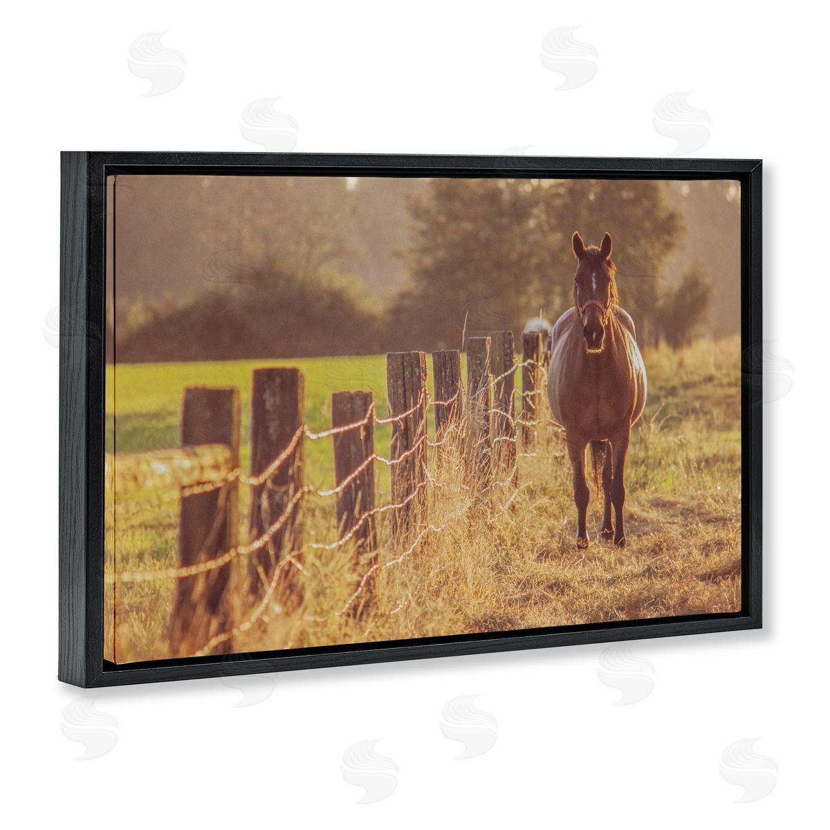 Norm Stelfox Horse's Farm at Dawn Canvas Wall Art Print