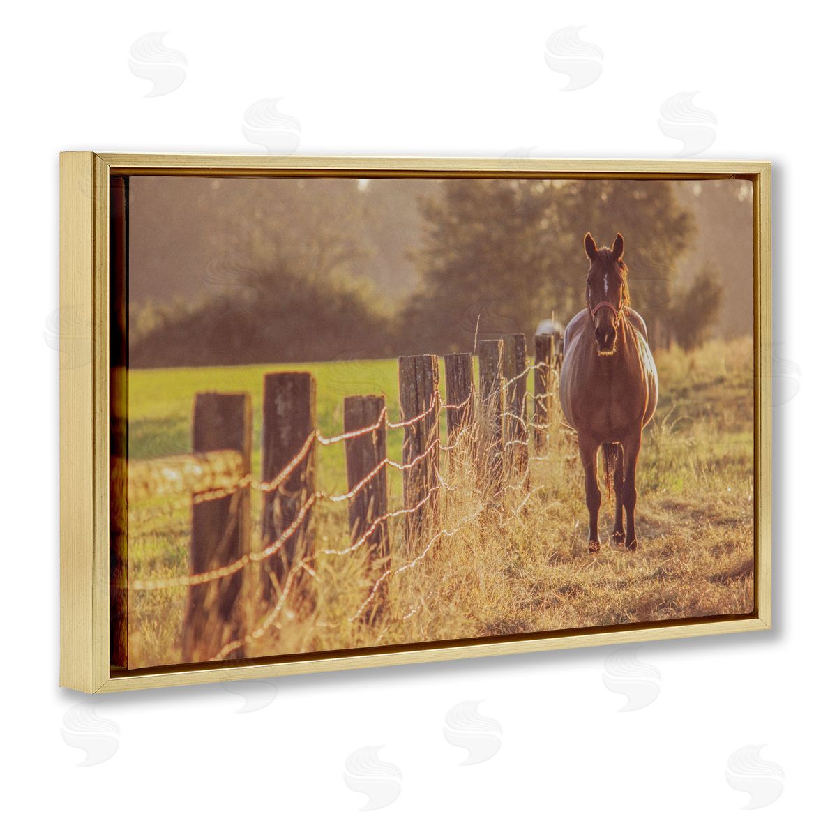 Norm Stelfox Horse's Farm at Dawn Canvas Wall Art Print