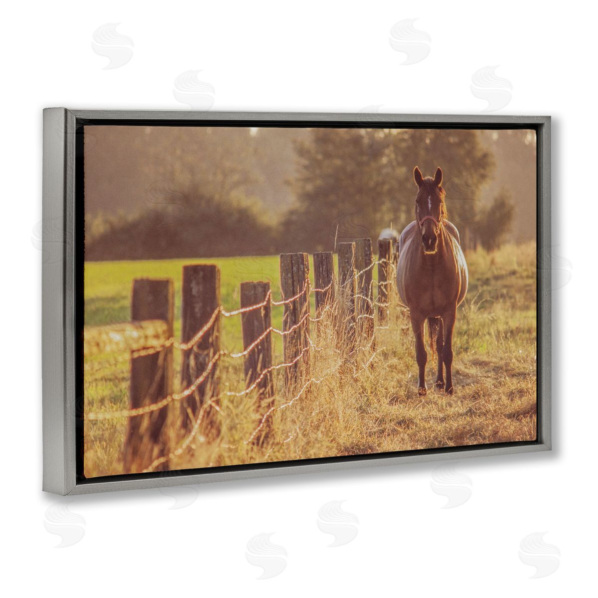 Norm Stelfox Horse's Farm at Dawn Canvas Wall Art Print
