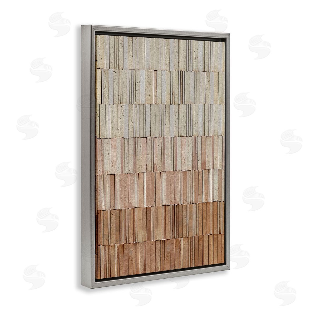 Flora Kouta Terracotta Wall Pattern Canvas Wall Art Print