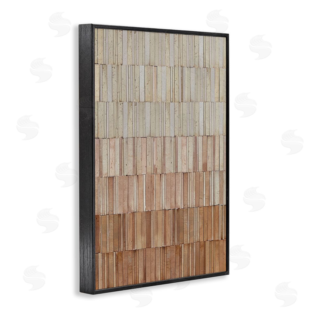Flora Kouta Terracotta Wall Pattern Canvas Wall Art Print