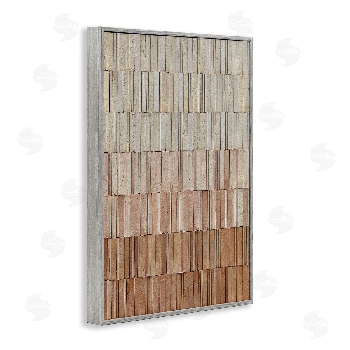 Flora Kouta Terracotta Wall Pattern Canvas Wall Art Print