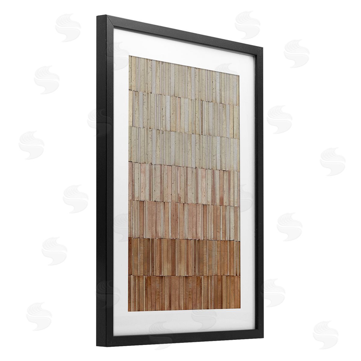 Flora Kouta Terracotta Wall Pattern Canvas Wall Art Print