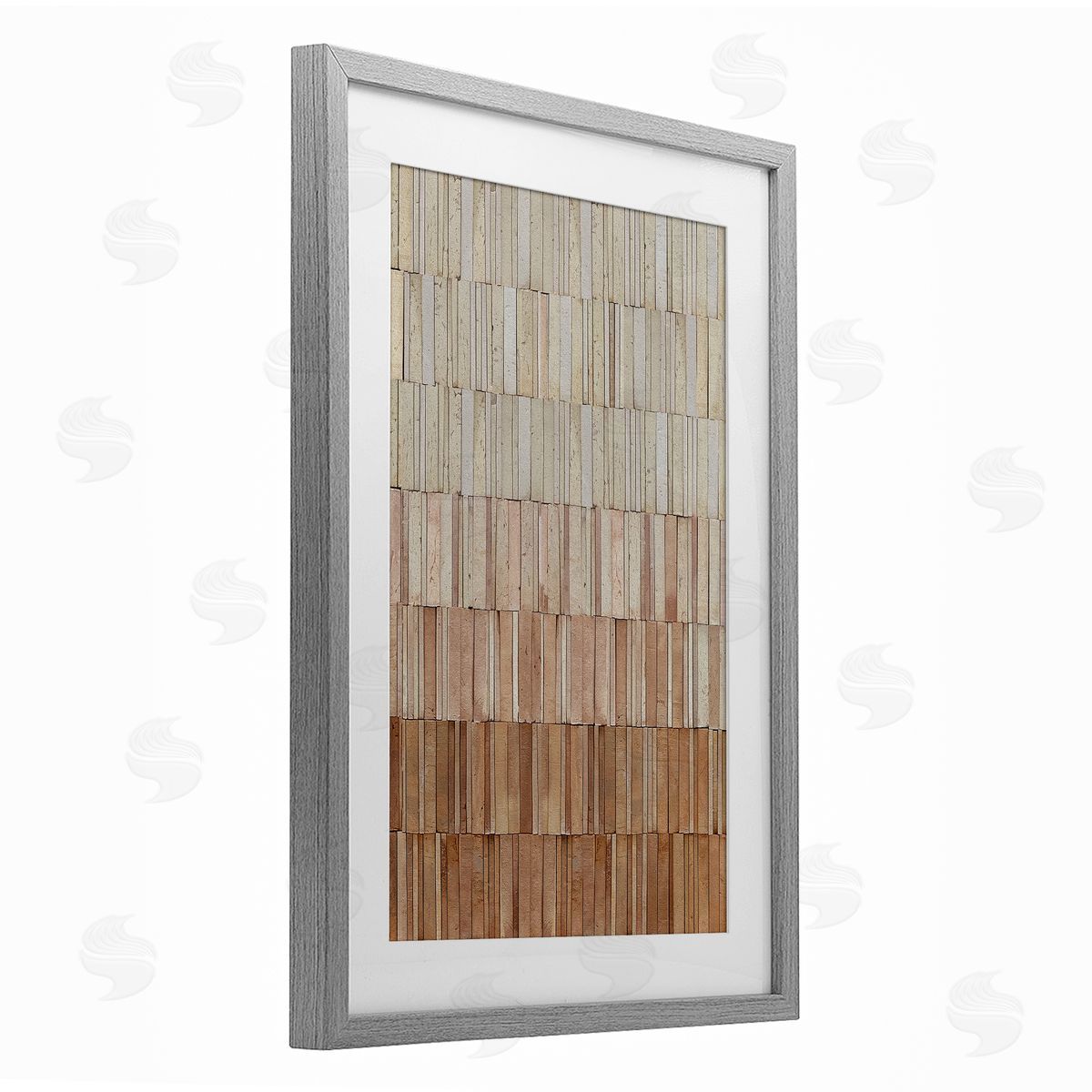 Flora Kouta Terracotta Wall Pattern Canvas Wall Art Print