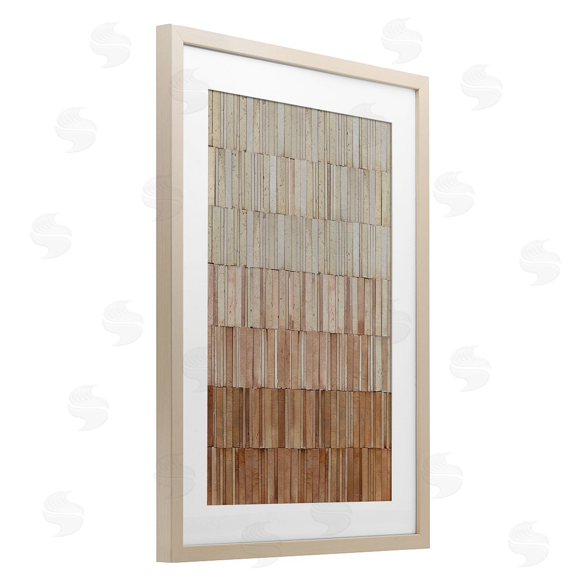 Flora Kouta Terracotta Wall Pattern Canvas Wall Art Print