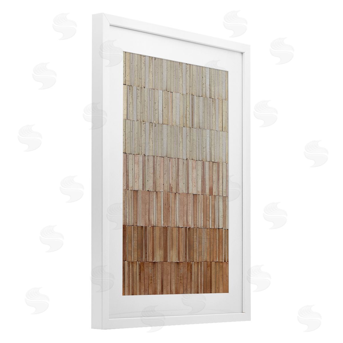 Flora Kouta Terracotta Wall Pattern Canvas Wall Art Print