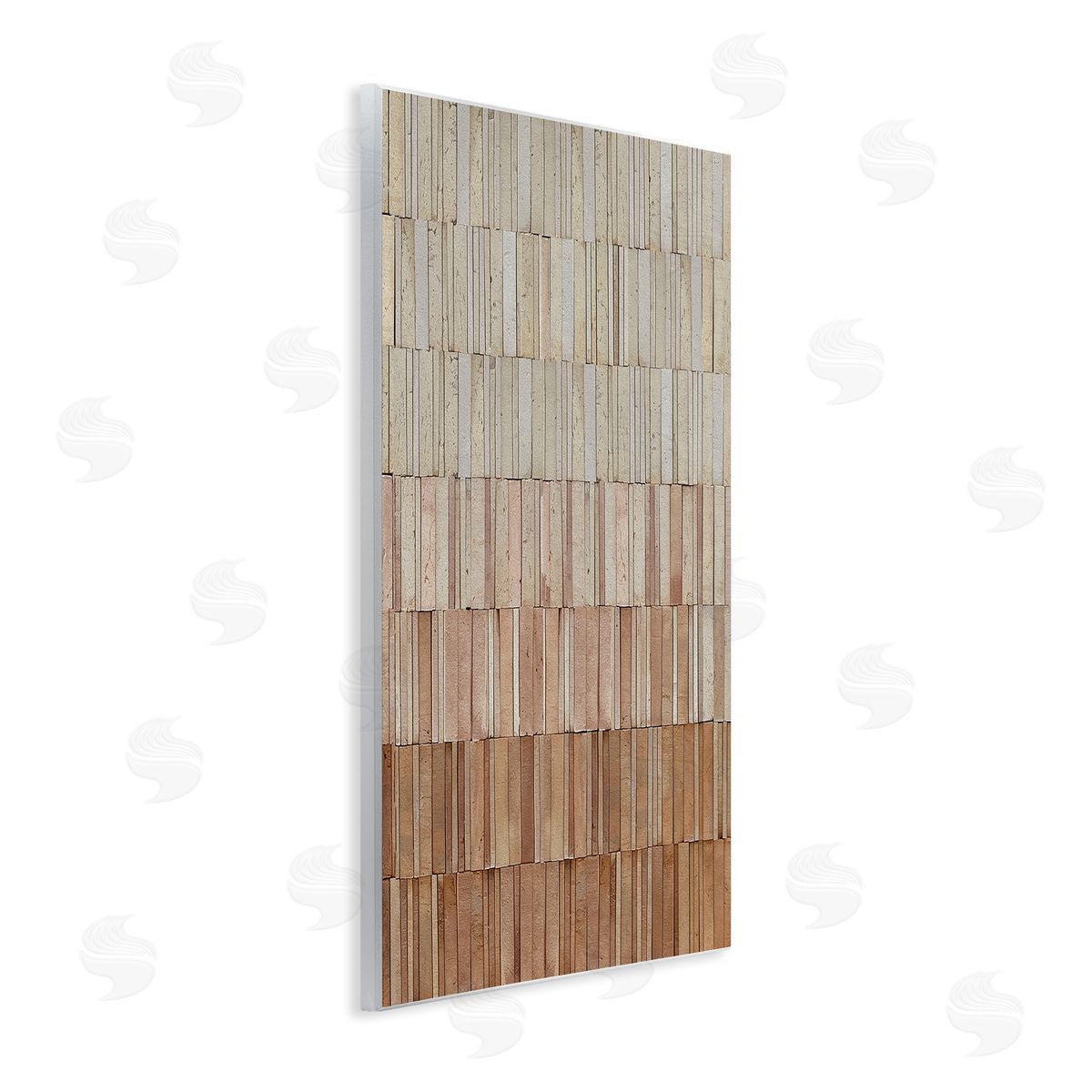 Flora Kouta Terracotta Wall Pattern Canvas Wall Art Print
