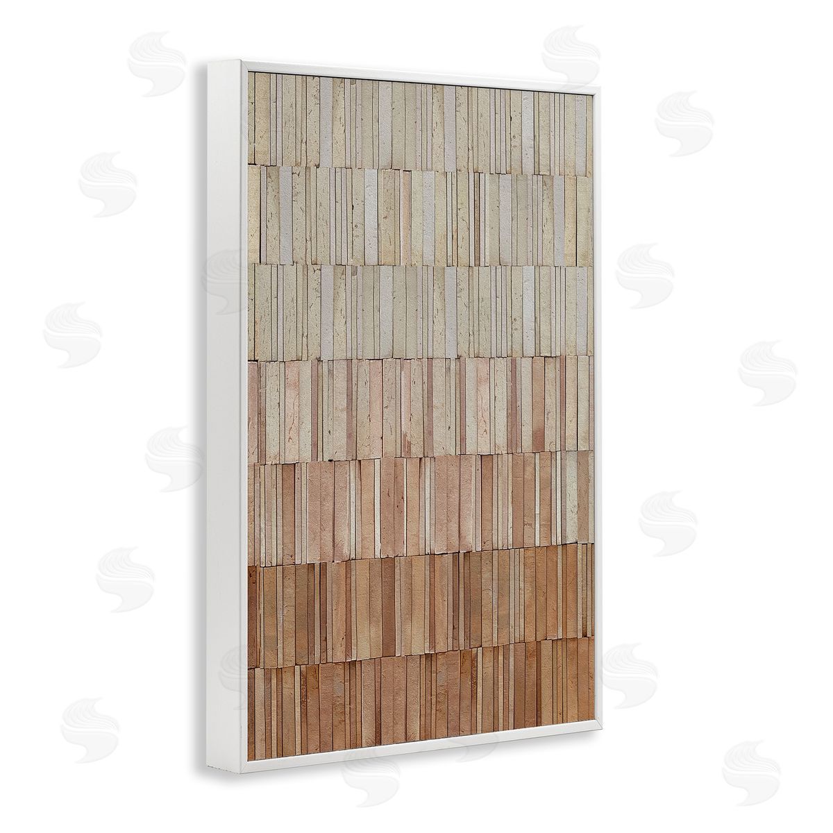 Flora Kouta Terracotta Wall Pattern Canvas Wall Art Print