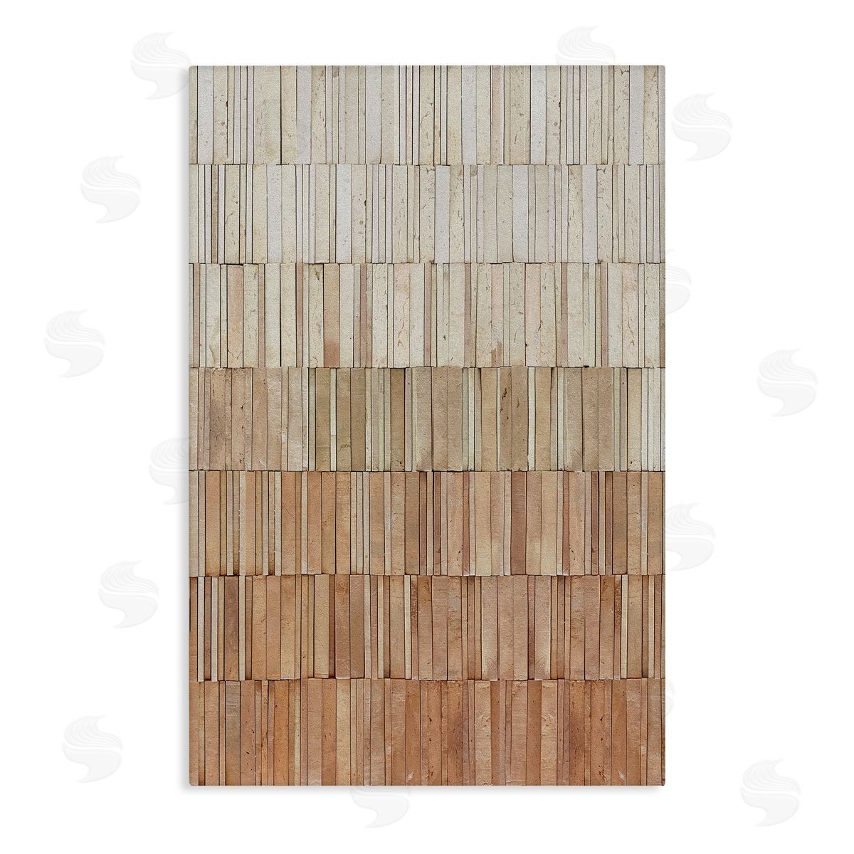 Flora Kouta Tiled Earthy Wall Pattern Canvas Wall Art Print