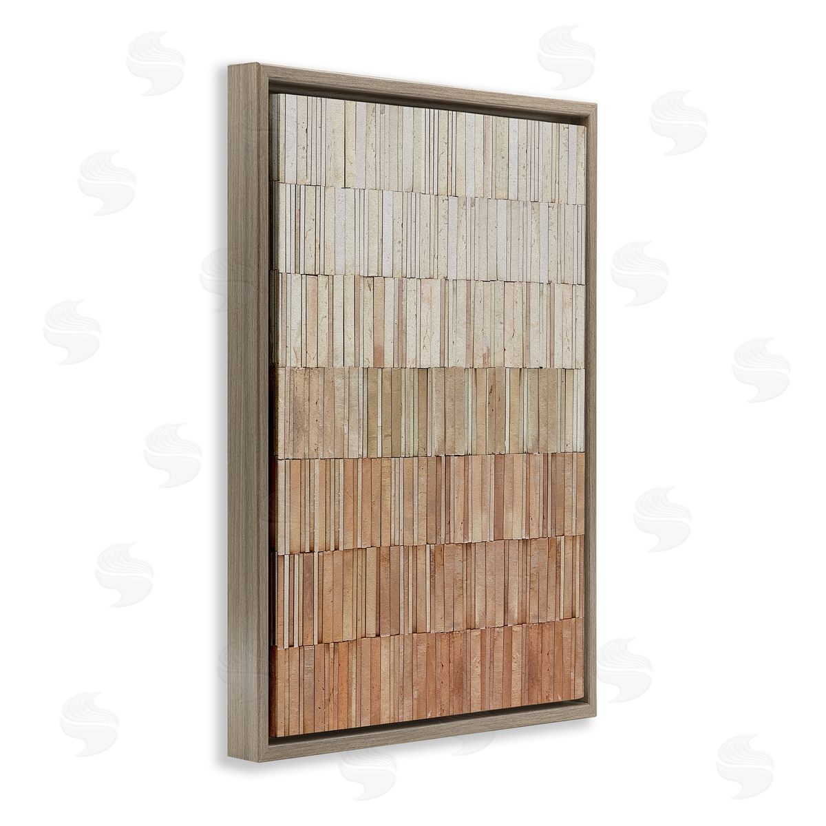 Flora Kouta Tiled Earthy Wall Pattern Canvas Wall Art Print