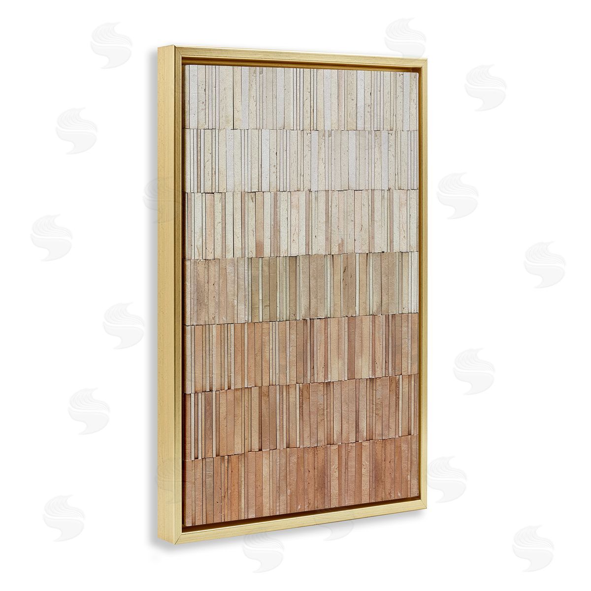 Flora Kouta Tiled Earthy Wall Pattern Canvas Wall Art Print
