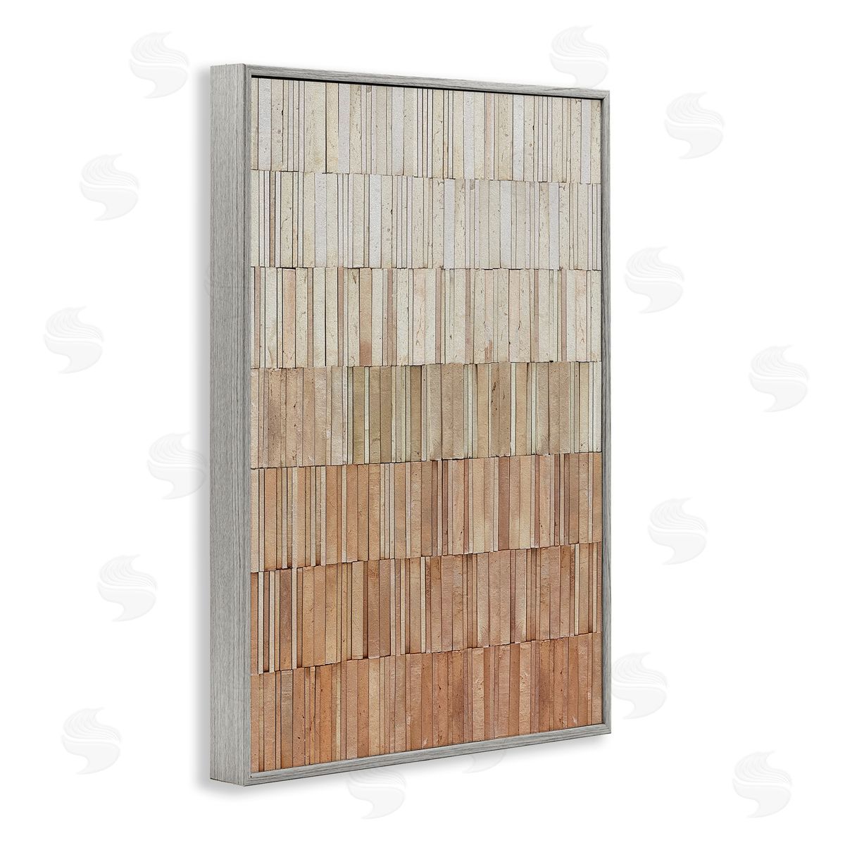 Flora Kouta Tiled Earthy Wall Pattern Canvas Wall Art Print