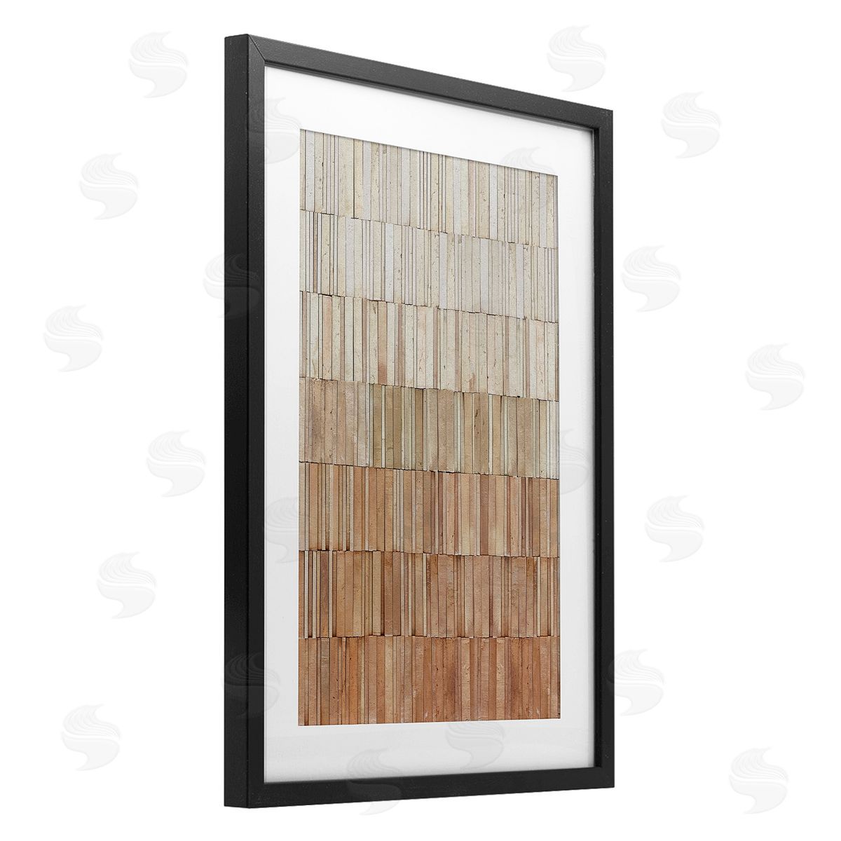 Flora Kouta Tiled Earthy Wall Pattern Canvas Wall Art Print