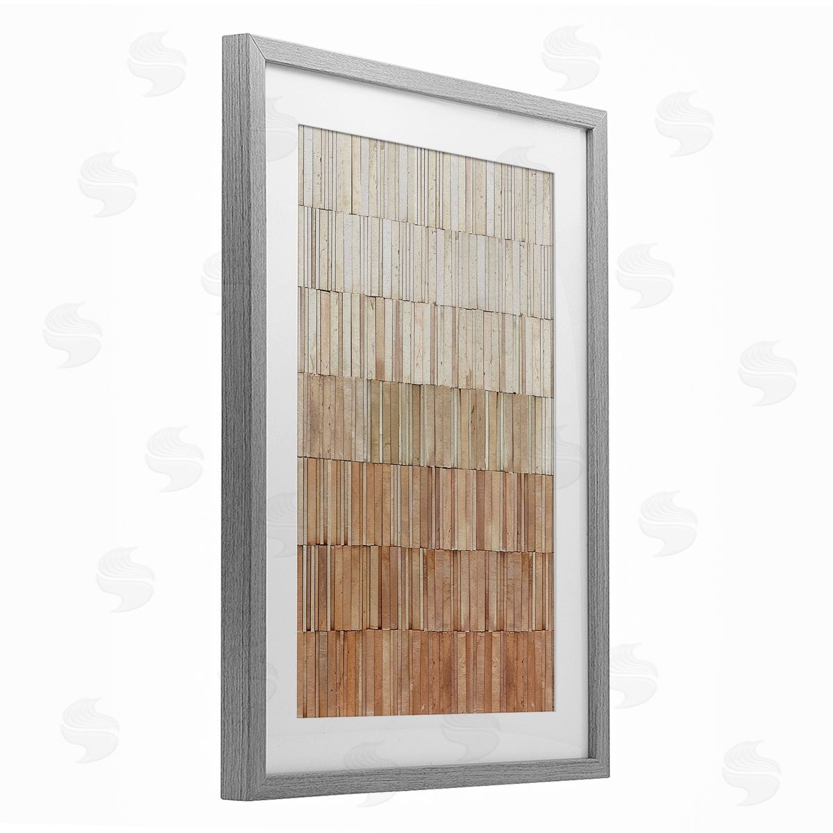 Flora Kouta Tiled Earthy Wall Pattern Canvas Wall Art Print