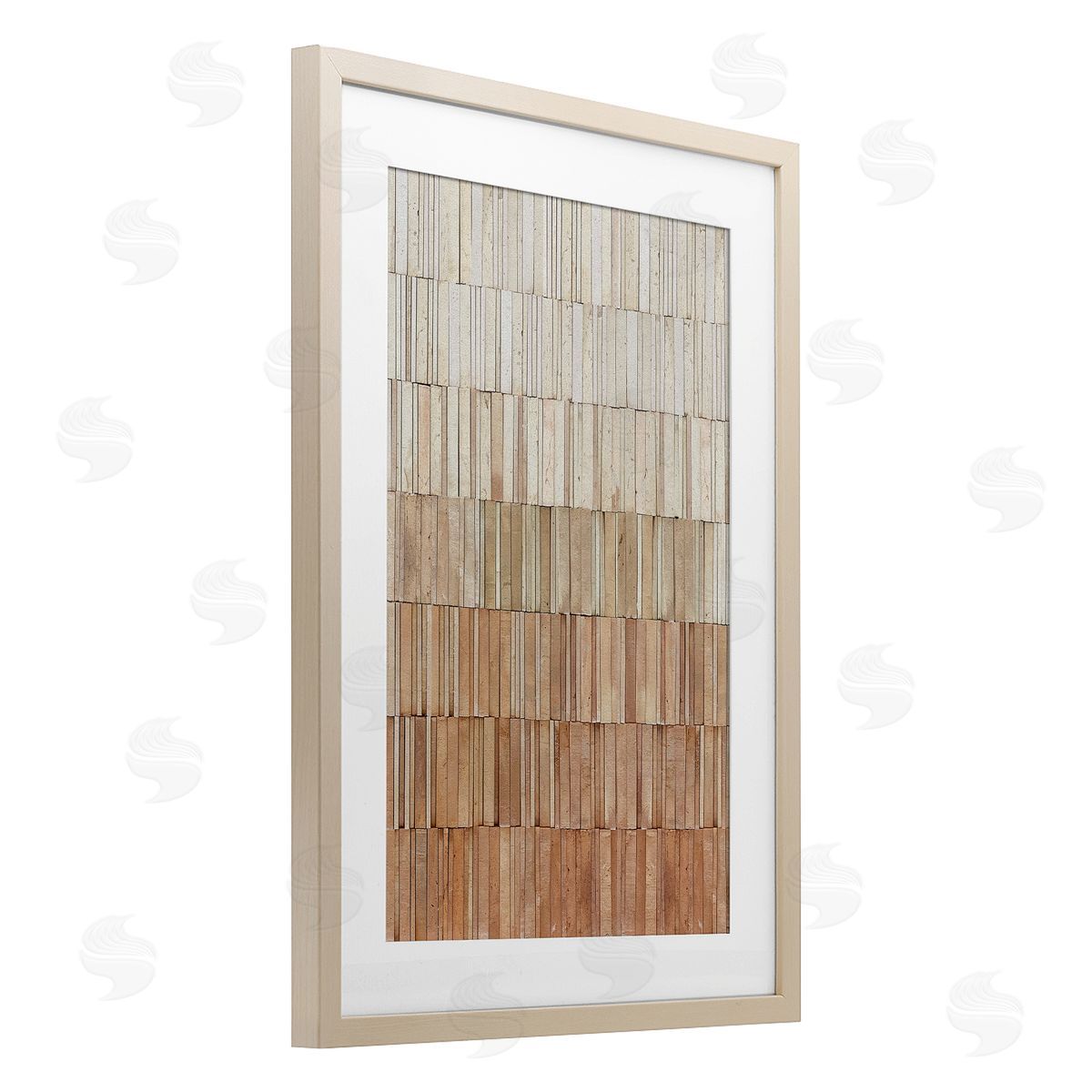 Flora Kouta Tiled Earthy Wall Pattern Canvas Wall Art Print