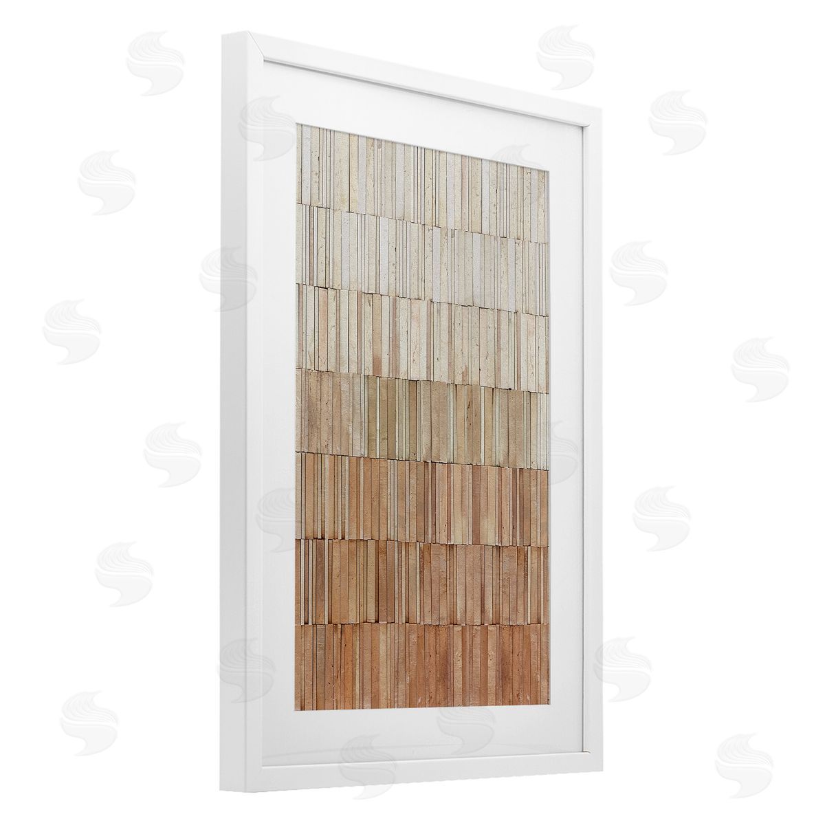 Flora Kouta Tiled Earthy Wall Pattern Canvas Wall Art Print