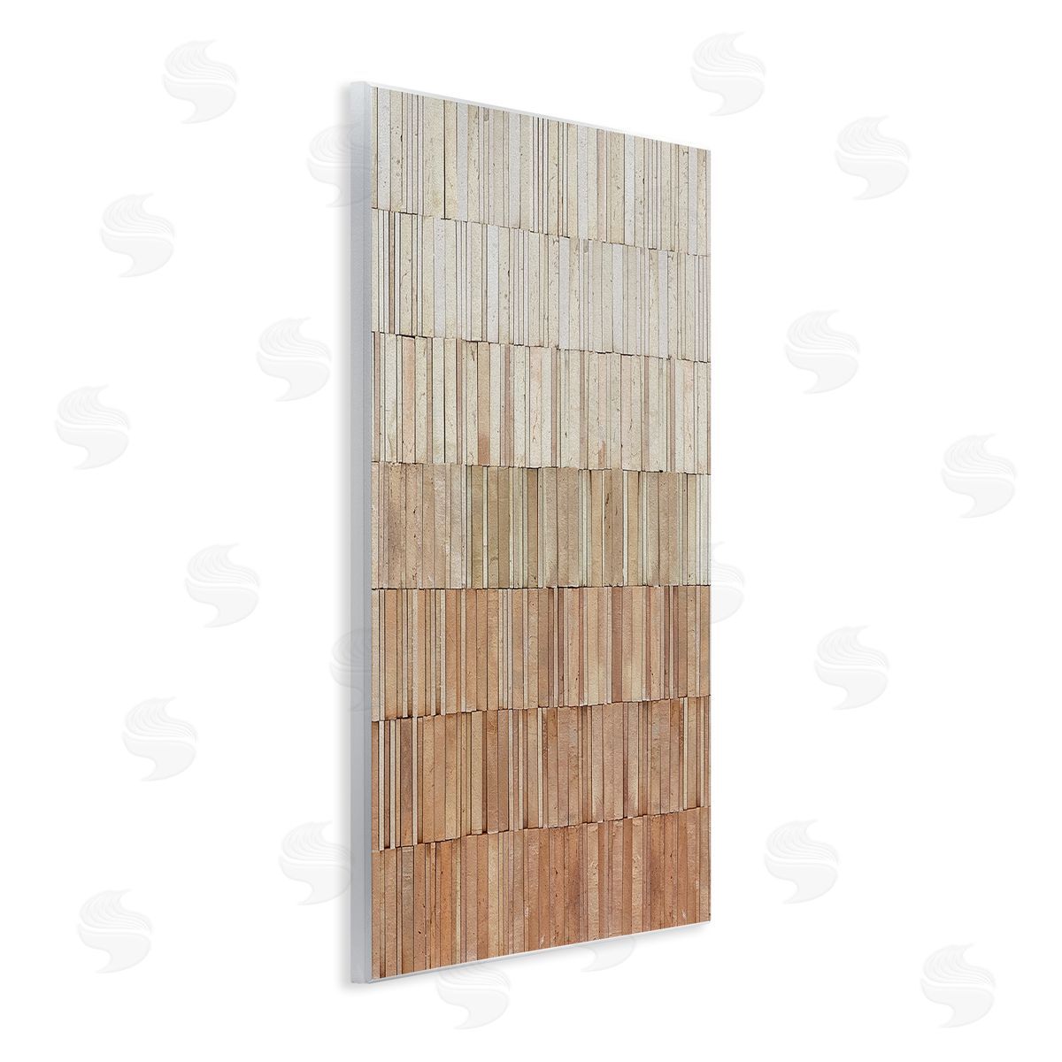 Flora Kouta Tiled Earthy Wall Pattern Canvas Wall Art Print