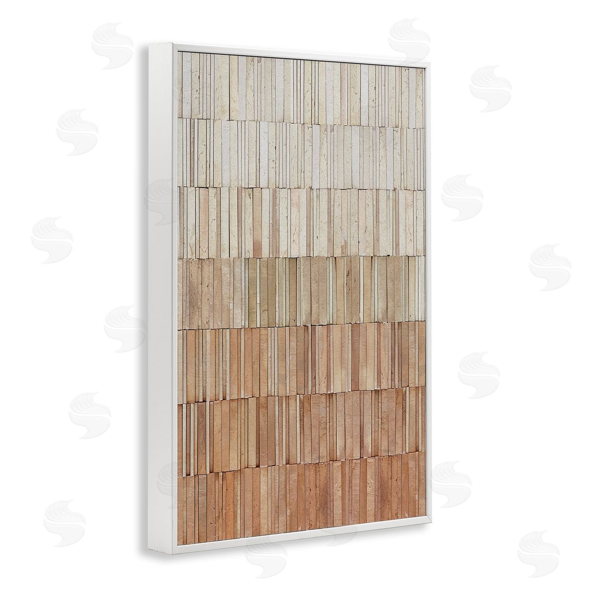 Flora Kouta Tiled Earthy Wall Pattern Canvas Wall Art Print