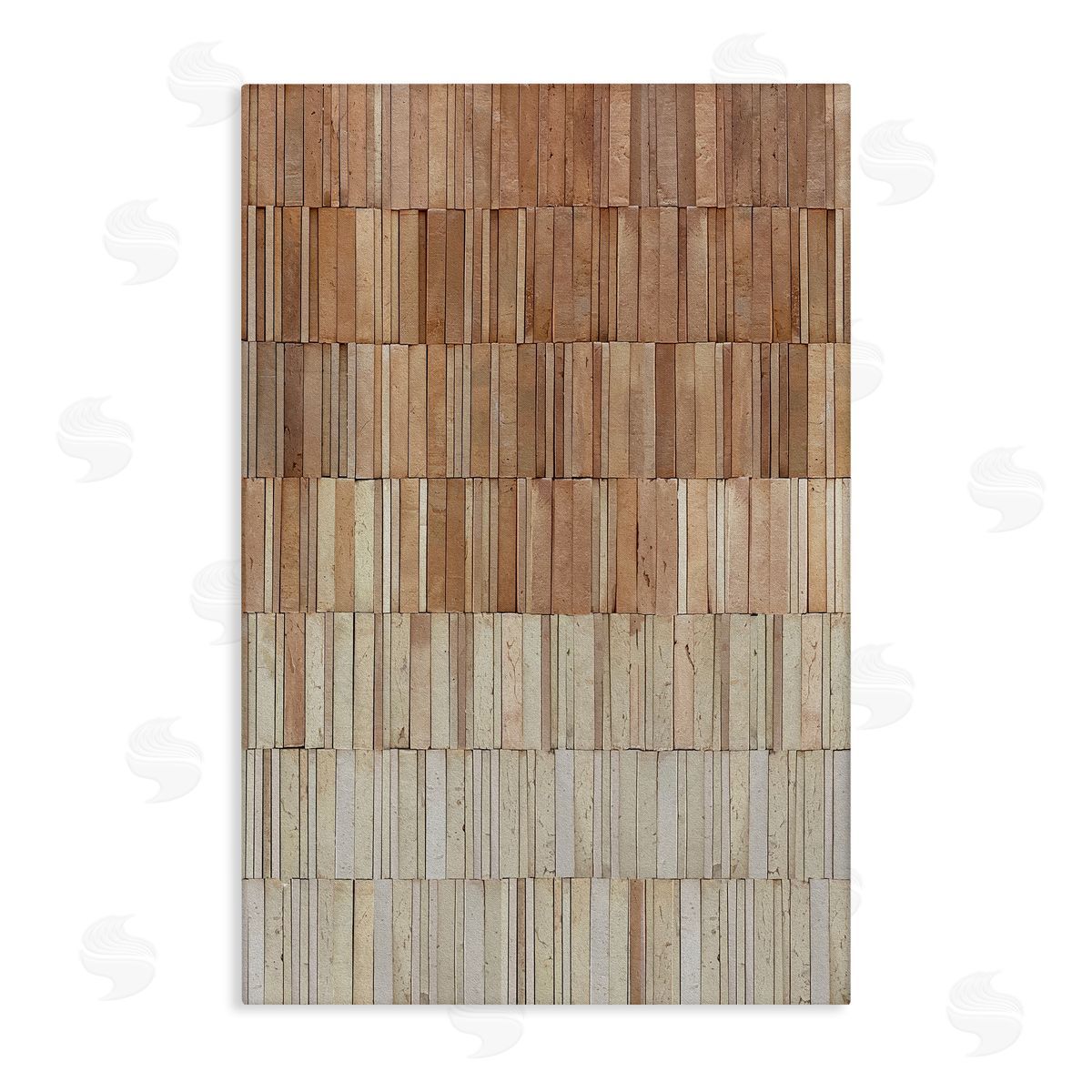 Flora Kouta Tiled Terracotta Wall Canvas Wall Art Print