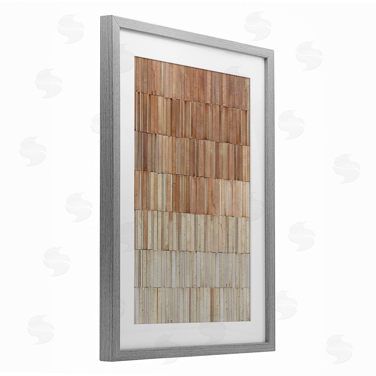 Flora Kouta Tiled Terracotta Wall Canvas Wall Art Print
