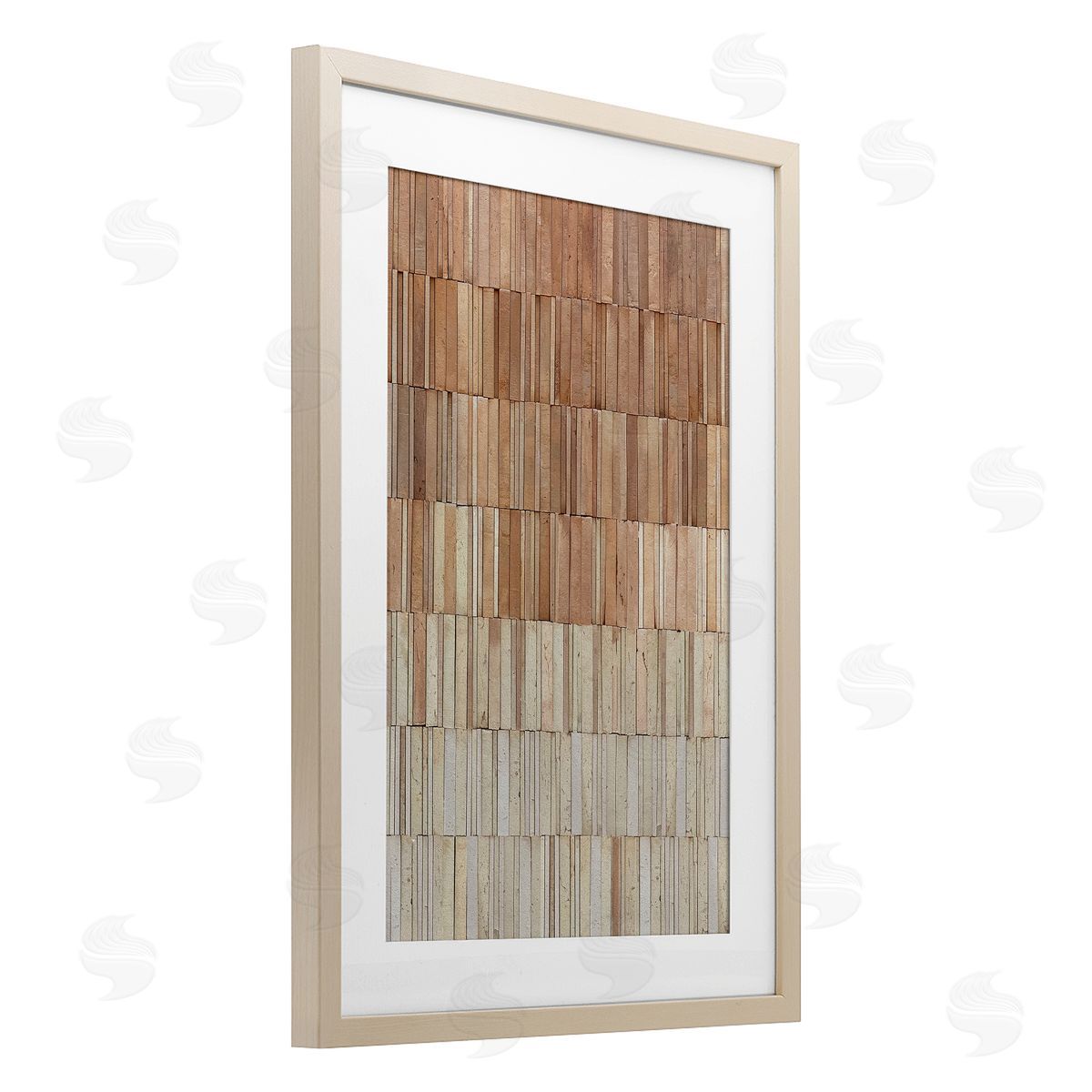 Flora Kouta Tiled Terracotta Wall Canvas Wall Art Print