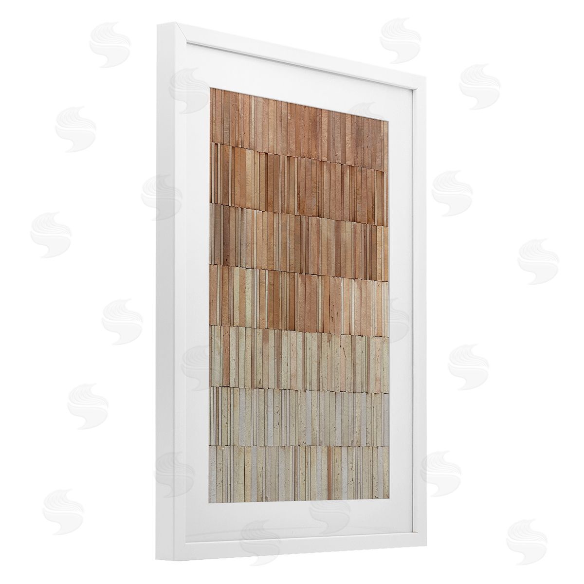 Flora Kouta Tiled Terracotta Wall Canvas Wall Art Print