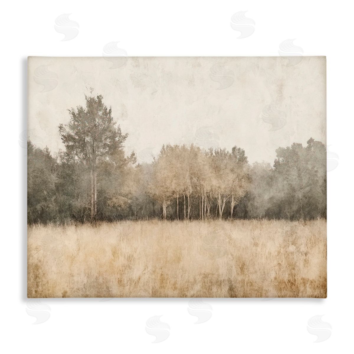 Mona Grace Woodland Watercolors in Neutrals Canvas Wall Art Print