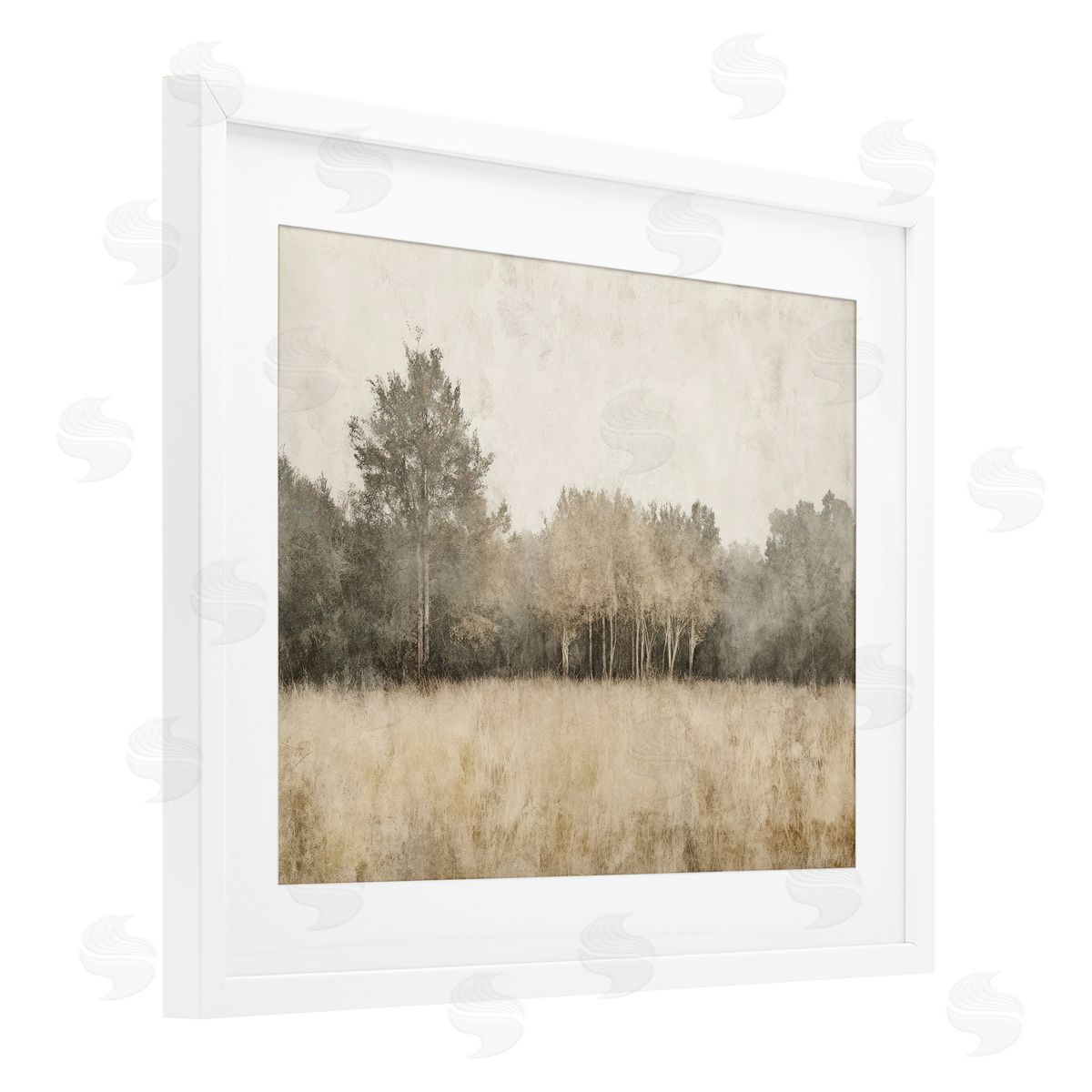 Mona Grace Woodland Watercolors in Neutrals Canvas Wall Art Print