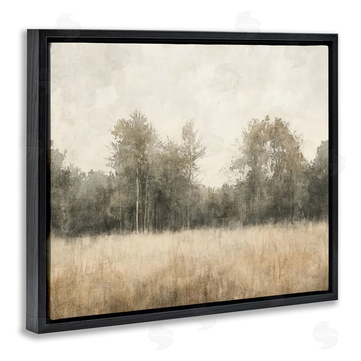 Mona Grace Neutral Watercolor Woodland Canvas Wall Art Print