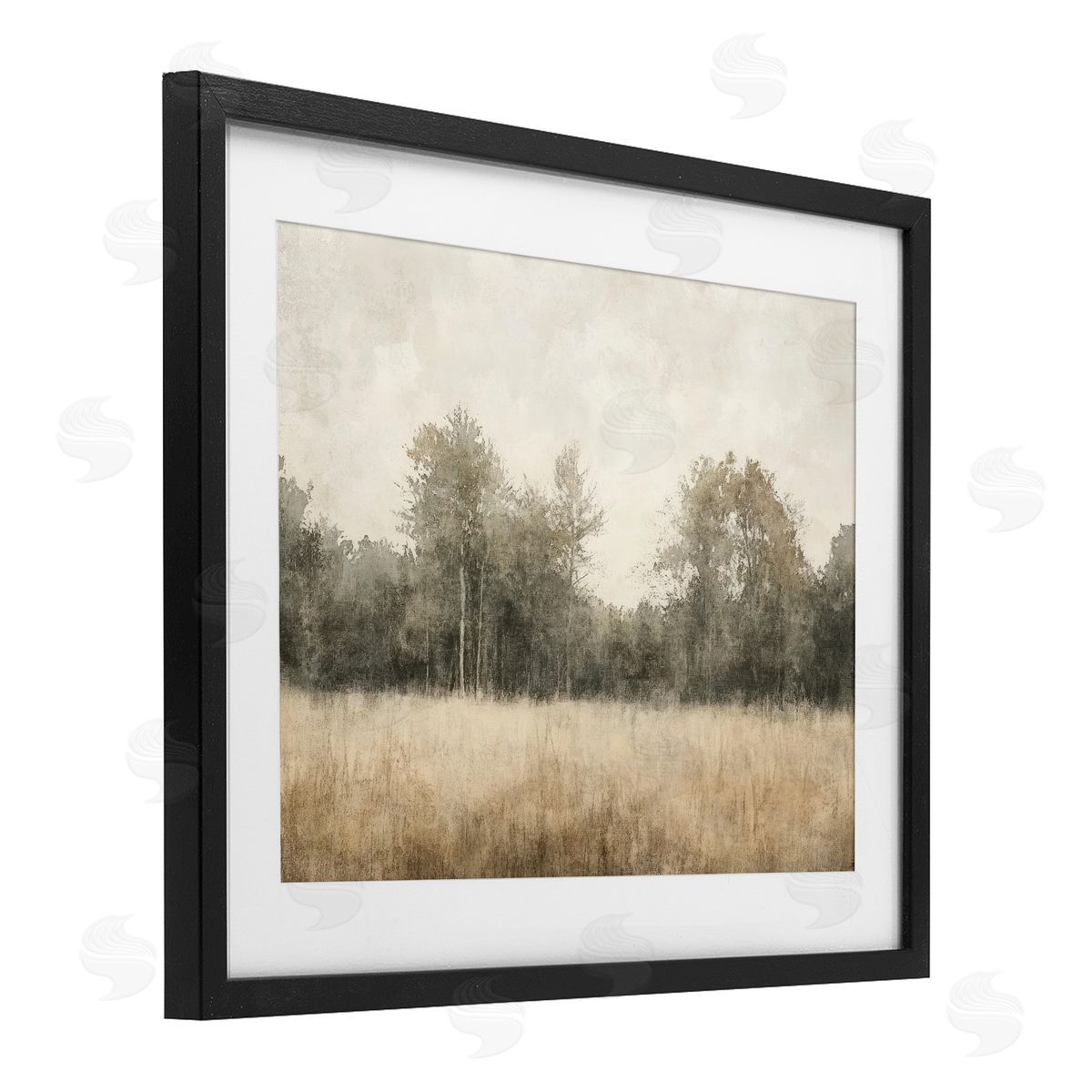 Mona Grace Neutral Watercolor Woodland Canvas Wall Art Print