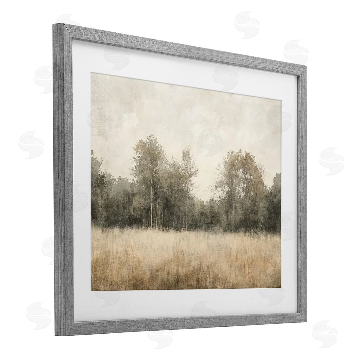 Mona Grace Neutral Watercolor Woodland Canvas Wall Art Print