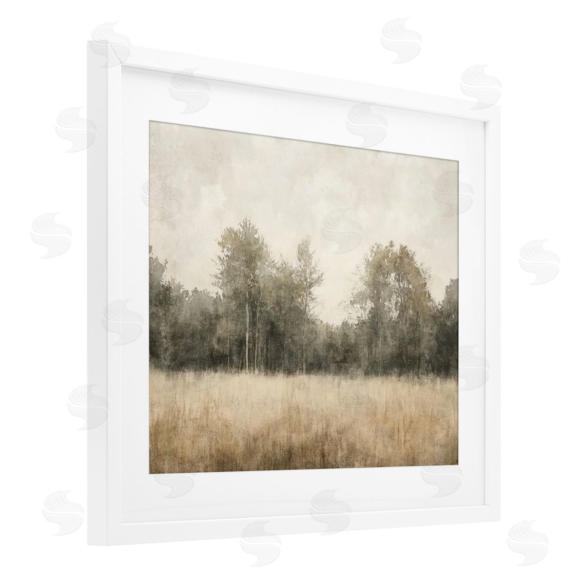 Mona Grace Neutral Watercolor Woodland Canvas Wall Art Print
